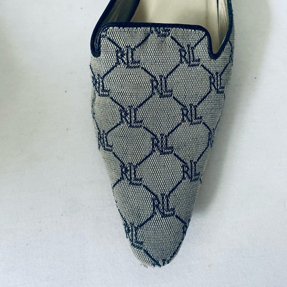 Ralph Lauren Beige Patterned Mules - Picture 3 of 10